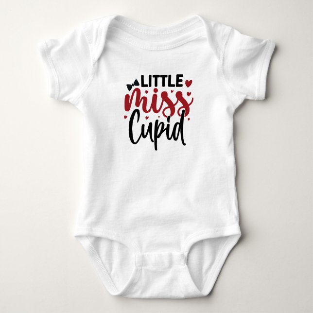 Baby Valentine's Day Little Miss Cupid Baby Bodysu Bodysuit (Front)