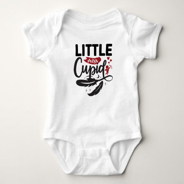 Baby Valentine's Day Little Miss Cupid Bodysuit (Front)