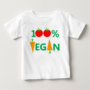 Baby Vegan Cute Cartoon Vegetables Humourous T-Shirt