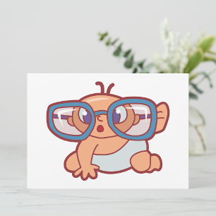 Baby Wearing Big Glasses Invitations