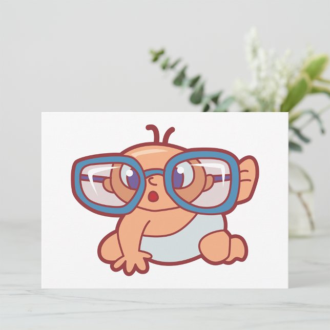 Baby Wearing Big Glasses Invitations (Creator Uploaded)