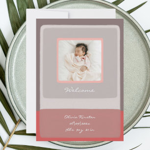Baby welcome thank you newborn Card