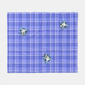 Baby Westie BLAST Plaid Fleece Blanket