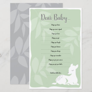 Baby White Garden Deer Dear Baby Shower Game