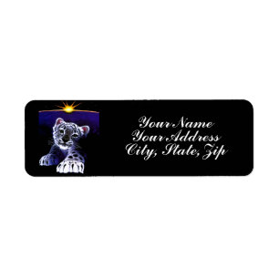Baby White Tiger Return Address Label