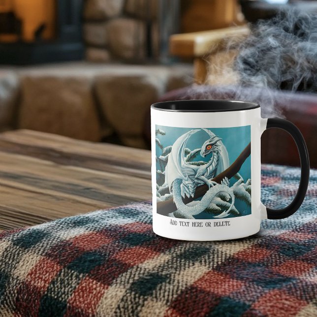 Baby White Winter Dragon Mug (Creator Uploaded)