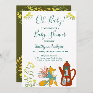 Baby wild animal Zoo Baby Shower Invitation
