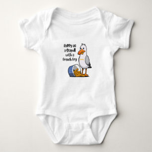 Baby Wildwood Seagull with French Fries  Baby Bodysuit