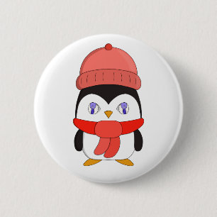 Baby Winter Penguin 6 Cm Round Badge