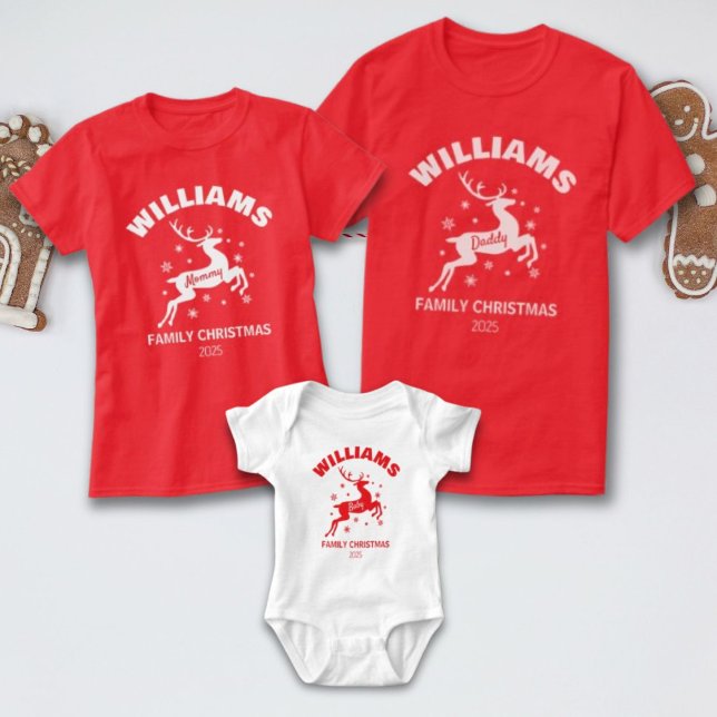 Baby Winter Reindeer Family Christmas Bodysuit (Creator Uploaded)