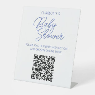 Baby Wish List QR Code Gift Solution Welcome Wish Pedestal Sign