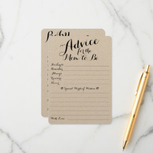 Baby Wishes Advice & Predictions Double Sided Card