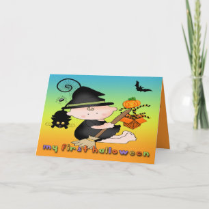 Baby Witch My 1st Halloween Greeting Card