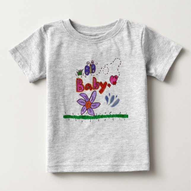 Baby with Butterfly Baby T-Shirt (Front)