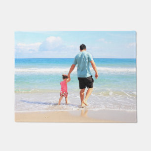 Baby with Dad Photo Doormat Personalized