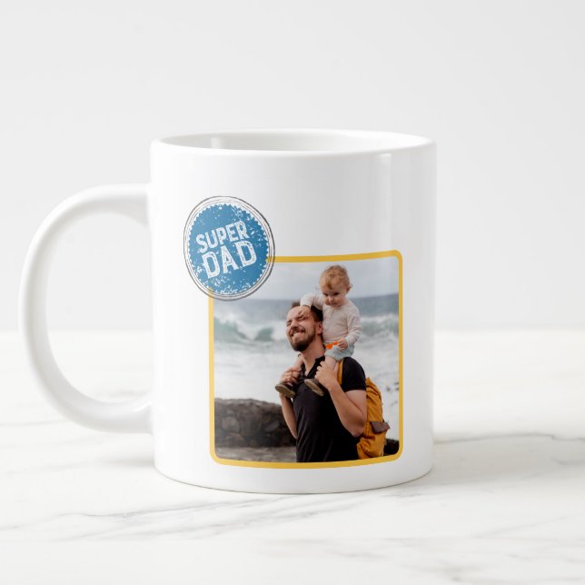 baby with father large coffee mug (Left)
