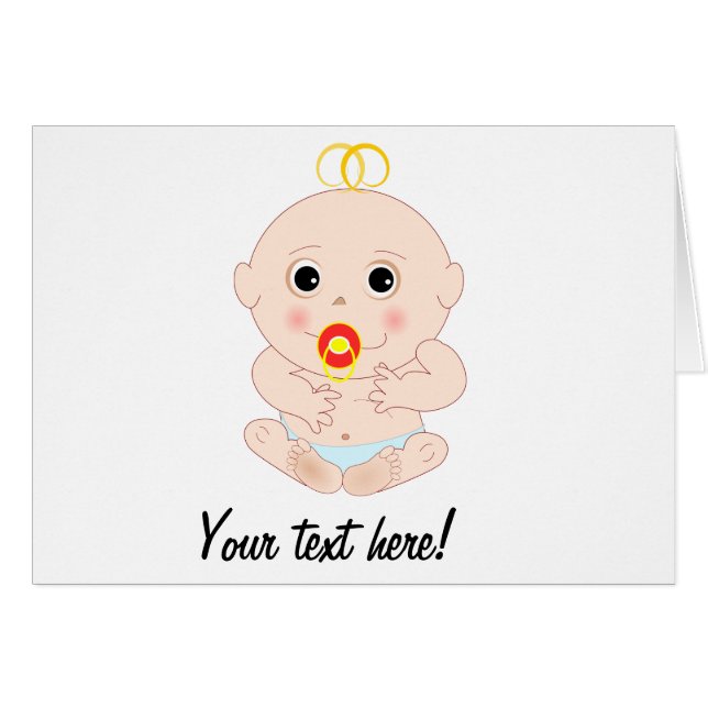 Baby with pacifier cartoon (Front Horizontal)