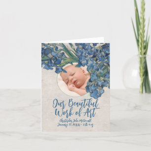 Baby With Van Gogh Irises Announcement
