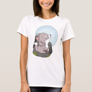 Baby Wolf Howling At The Moon T-Shirt