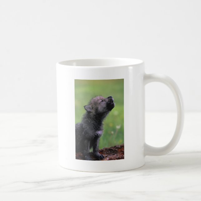 Baby Wolf Howls Coffee Mug (Right)