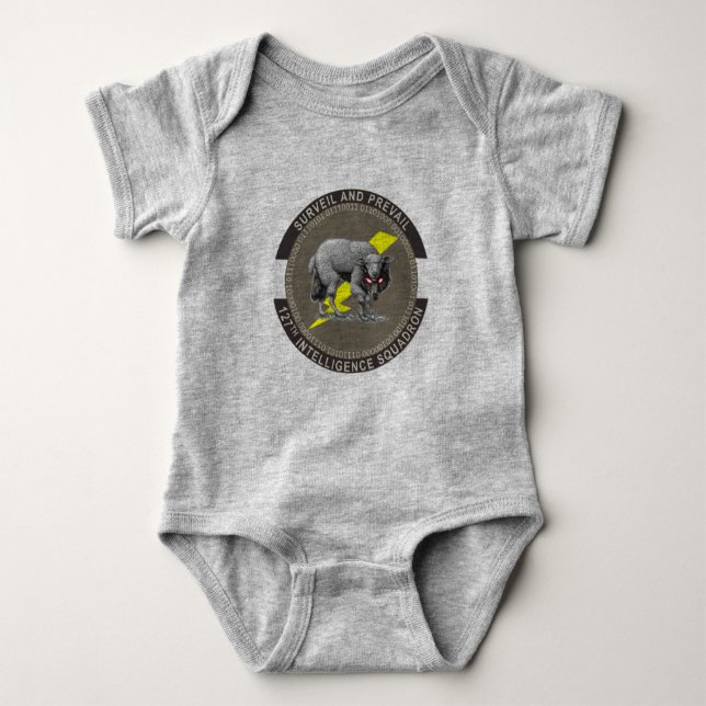 Baby Wolf Morale Onsie Baby Bodysuit (Front)