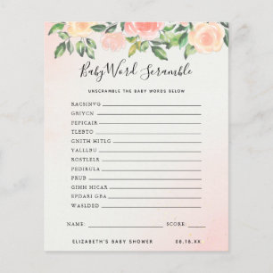 Baby Word Scramble   Baby Shower Game
