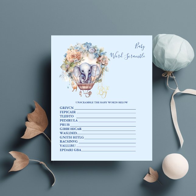 Baby Word Scramble Baby Shower Game (Creator Uploaded)