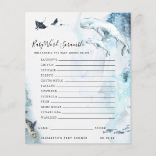 Baby Word Scramble   Baby Shower Game