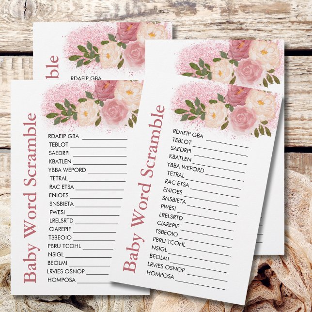 Baby Word Scramble Glitz And Glam Glitter Shine (Creator Uploaded)