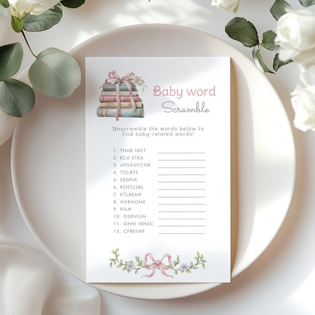 Baby word Scramble Pink Bow wildflower Storybook (Creator Uploaded)