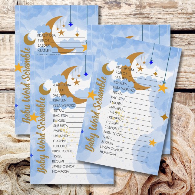 Baby Word Scramble Twinkle Twinkle Little Star (Creator Uploaded)