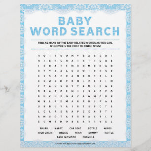 Baby Word Search [Luxury Lace [Blue]] Custom Letterhead