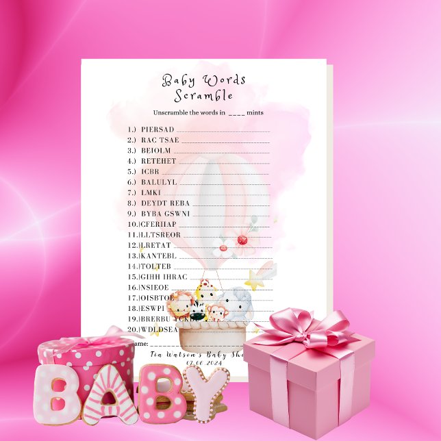 Baby Words Scramble Game Baby Animals Safari (Creator Uploaded)