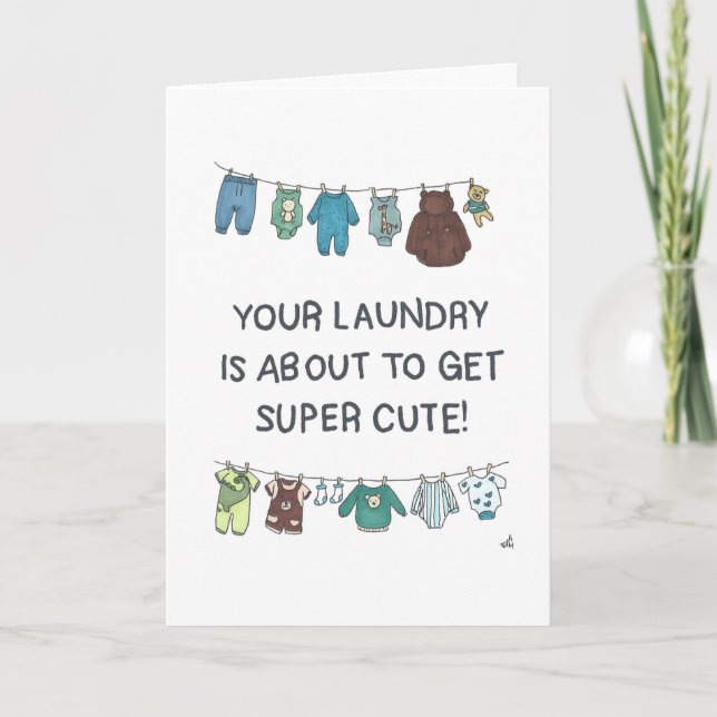 Baby Your Laundry is About to Get Super Cute Card (Front)