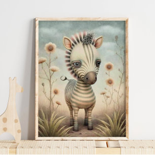 Baby Zebra African Animal   Zebra Wall Print