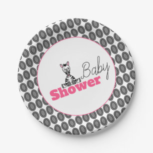 Baby Zebra, Baby Shower Paper Plate