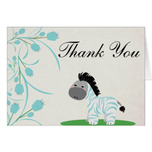 Baby Zebra Folded Thank You Card