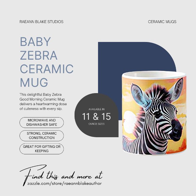 Baby Zebra Good Morning Ceramic Mug (Creator Uploaded)