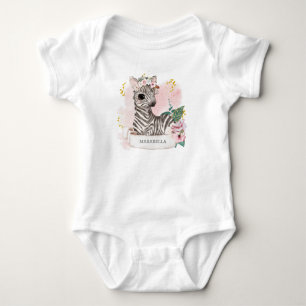 *~* Baby Zebra Name Nursery Jungle Sweet Girl Bab Baby Bodysuit