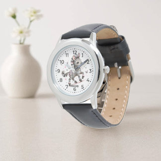 Baby Zebra Striped Wild Jungle Safari Cute Animals Watch