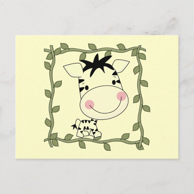 Baby Zebra T-shirts and Gifts Postcard (Front)