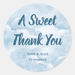 Babyblue Wedding invitation - Save The Date Classic Round Sticker