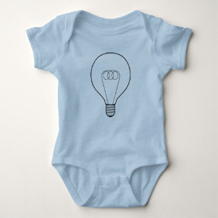 babybody with light bulb baby bodysuit