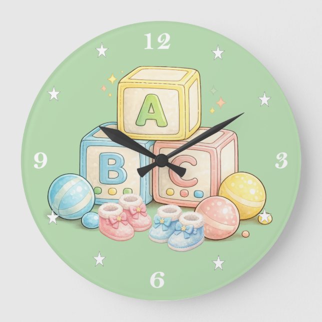 BABYCLOCK-ABCBLOCKS-C - Clocks (Front)