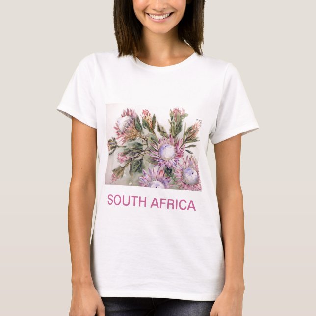 Babydoll T-shirt with proteas (Front)