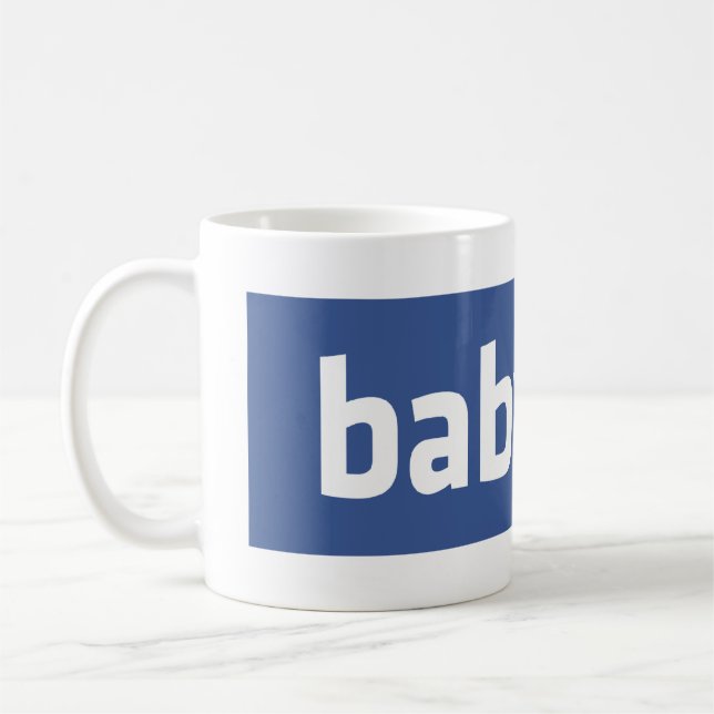 babyface funny social networking parody coffee mug (Left)