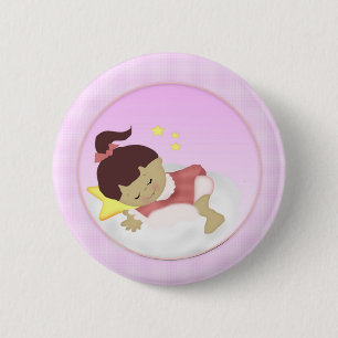 BabyGirl Announcement/Shower Magnets 6 Cm Round Badge