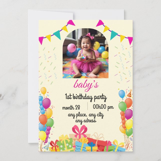 babygirl birthday card (Front)