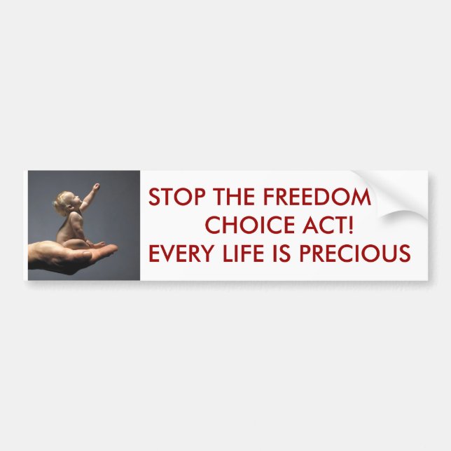 BabyinHand BUMPER STICKER, STOP FOCA Sticker (Front)