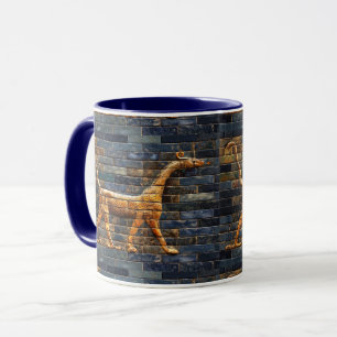 BABYLONIAN SNAKE DRAGONS Antique Assyrian Art Mug